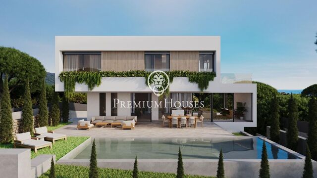 Casa en construcció zona exclusiva del Mirador a Sant Andreu de Llavaneres amb piscina