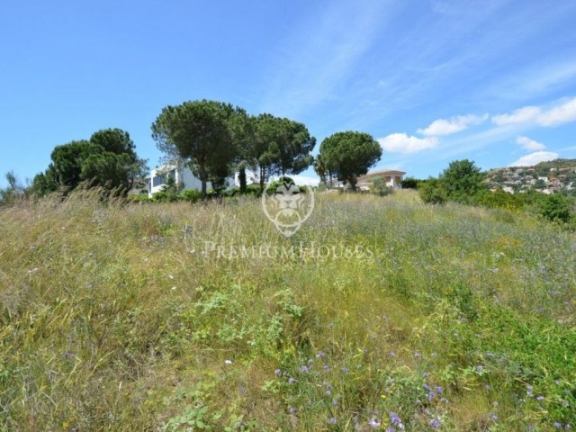 Great plot of land with views of the sea and the vineyards of Alella.