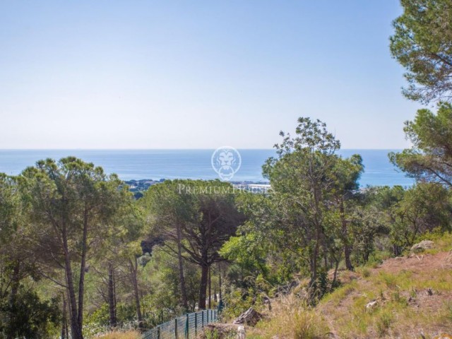Parcel·la amb vista a la mar en venda a Sant Andreu de Llavaneres